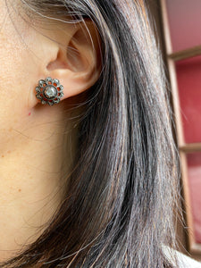 Diamond Flower Earrings