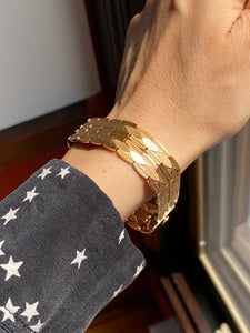 Articulated Strap Bracelet Tri-colored 18K Gold