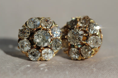 Victorian 3.6ctw Diamond Earrings