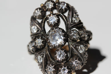 Old Cut Diamond Statement Ring