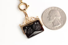 Load image into Gallery viewer, Edwardian Twin Carnelian Cameo Swing 18k Gold Pendant