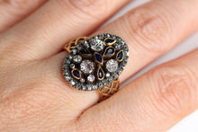 Load image into Gallery viewer, Exquisite Sapphire &amp; Old Cut Diamond Statement Ring