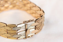 Load image into Gallery viewer, Articulated Strap Bracelet Tri-colored 18K Gold