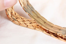Load image into Gallery viewer, Articulated Strap Bracelet Tri-colored 18K Gold