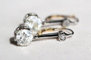 Edwardian 2.7ctw Diamond Earrings